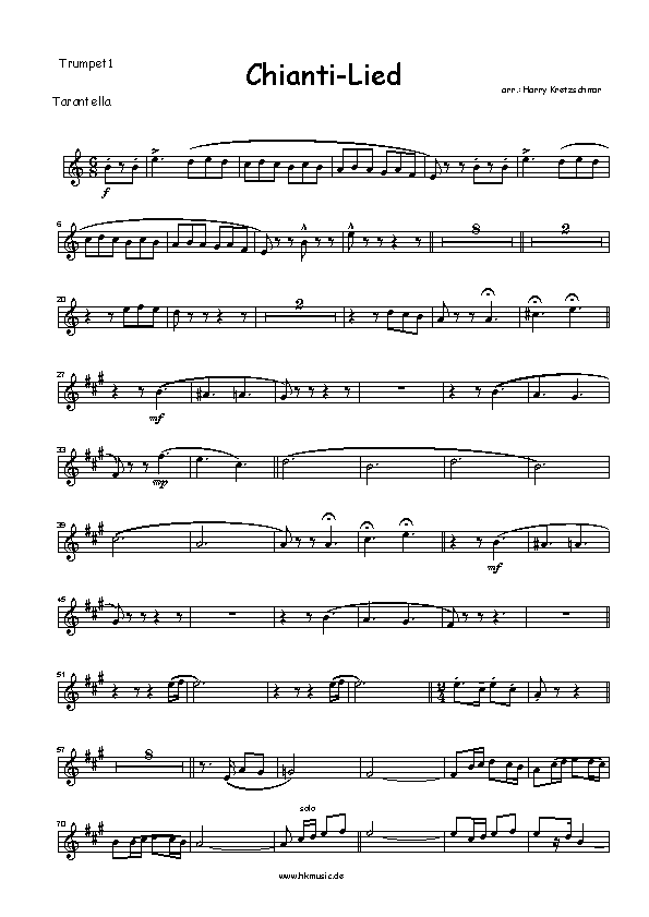 Chiantilied - trumpet